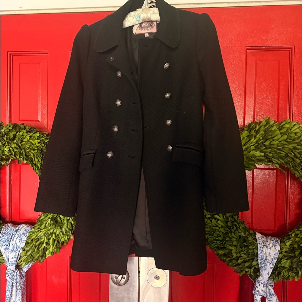 Juicy Couture Black Double-Breasted Coat
